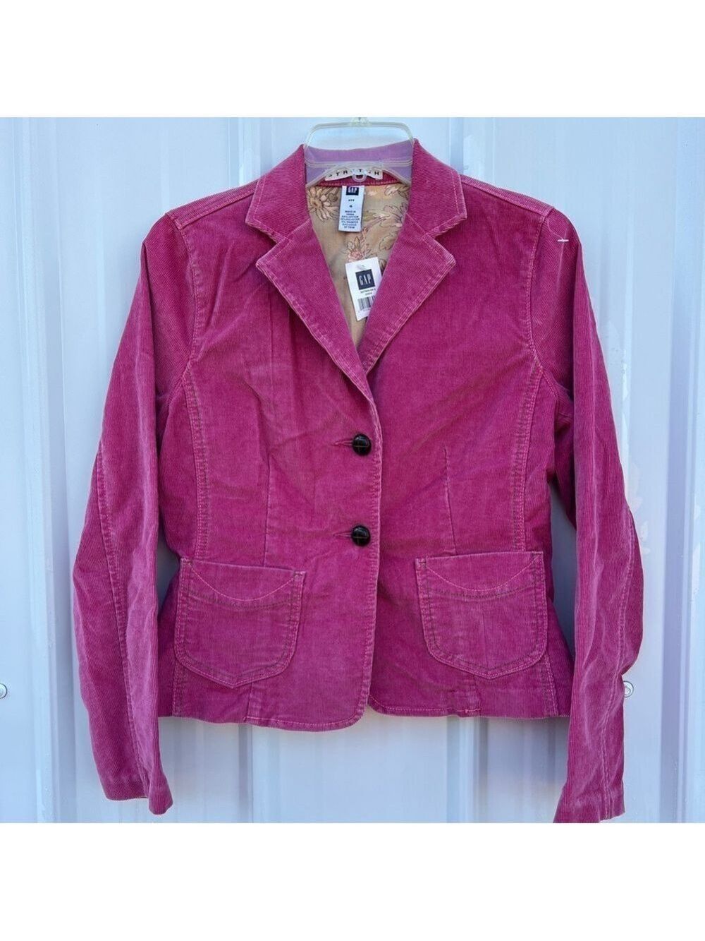 Gap New Old Stock Y2K Corduroy Stretch Lightweight Jacket Blazer NWT 4 2005